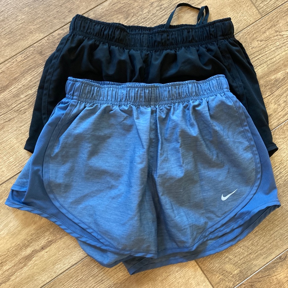 Nike Running Shorts, Black and Blue
